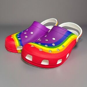 Crocs Classic Rainbow Dye Clog Men's 13 **NEW**
